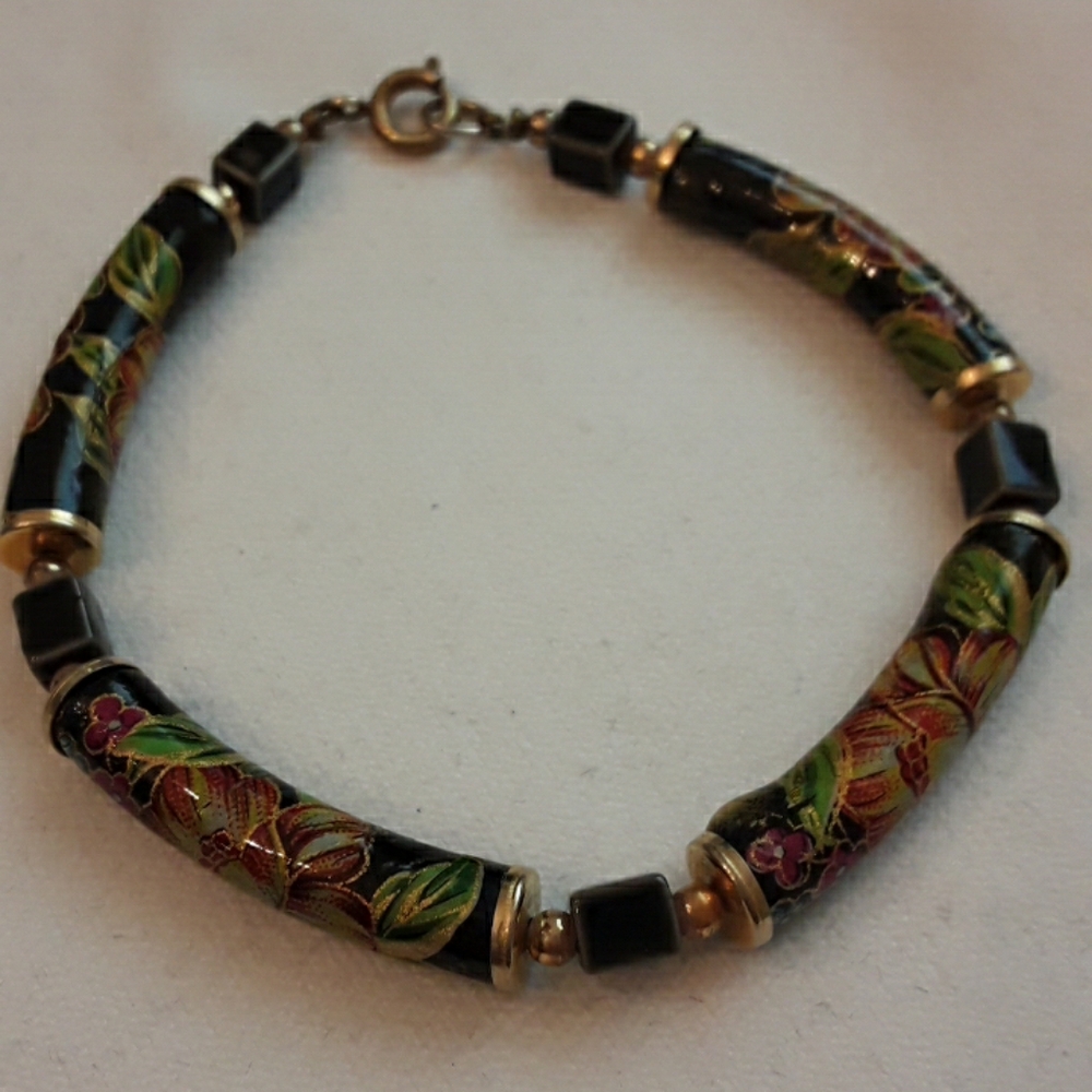 Vintage enamel cloisonne bracelet